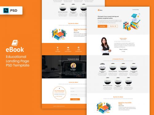 Ebook Landing Page PSD Template-02 - ebook-landing-page-psd-template-02