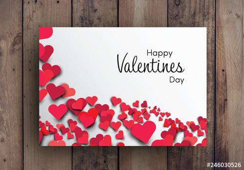 Valentine's Card with Hearts - 246030526 - 246030526