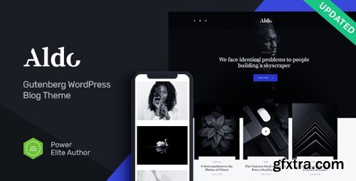 ThemeForest - Aldo v1.0 - Black and White Gutenberg Blog WordPress Theme - 22999768