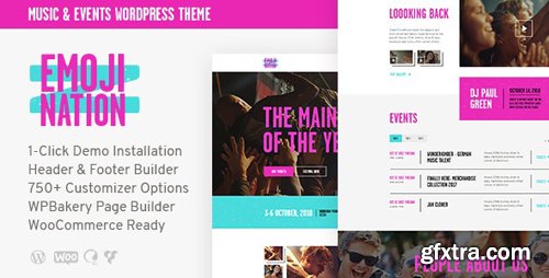 ThemeForest - EmojiNation v1.0 - Night Club & Concert Event WordPress Theme - 23069561