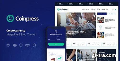 ThemeForest - Coinpress v1.0 - ICO Cryptocurrency Magazine & Blog WordPress Theme - 23641577