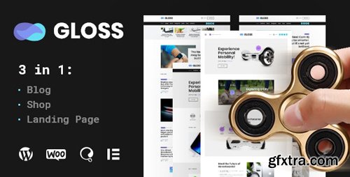 ThemeForest - Gloss v1.0 - Viral News Magazine WordPress Blog Theme + Shop - 23858846