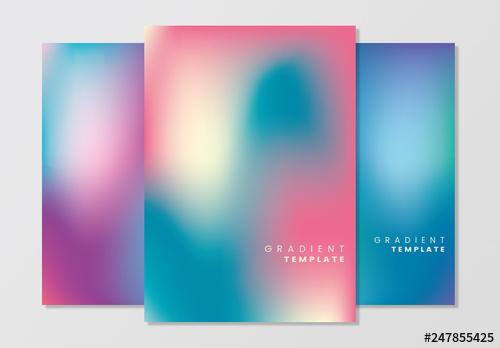 Gradient Poster Layouts Set - 247855425 - 247855425