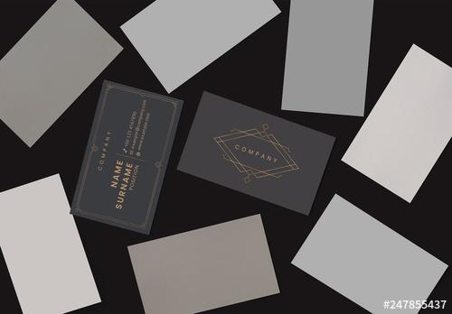 Dark Business Card Layouts - 247855437 - 247855437