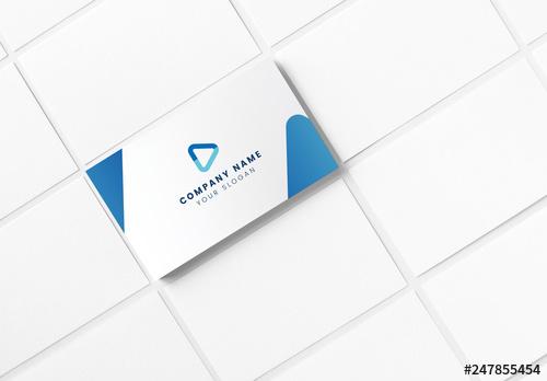 Blue Business Card Layout - 247855454 - 247855454