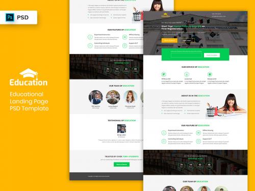 Educational Landing Page PSD Template-03 - educational-landing-page-psd-template-03