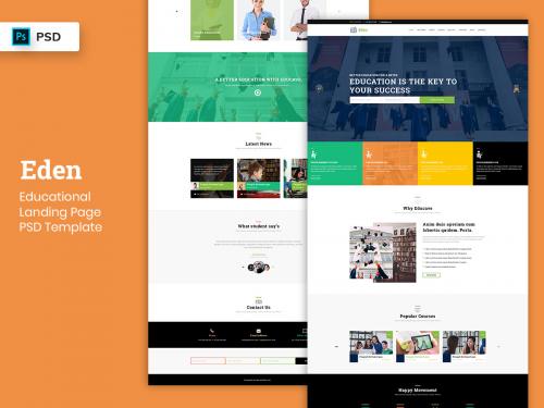 Educational Landing Page PSD Template - educational-landing-page-psd-template