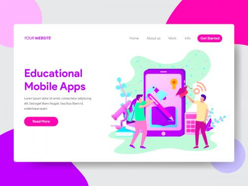 Educational Mobile Apps Illustration - educational-mobile-apps-illustration