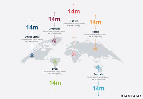 Global Map Infographic Layout - 247864347 - 247864347