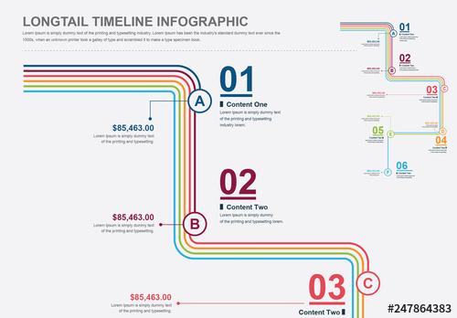 Longtail Timeline Process Infographic Layout - 247864383 - 247864383