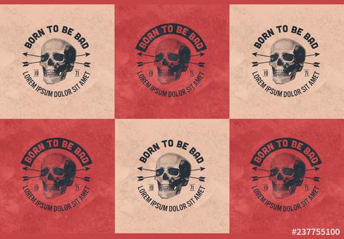 Skull and Bows Badge Layouts - 237755100 - 237755100