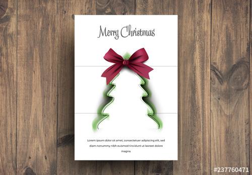 Illustrated Christmas Card Layout - 237760471 - 237760471