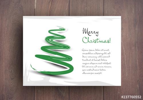 Illustrated Christmas Card Layout - 237760552 - 237760552