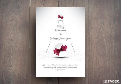 Illustrated Christmas Card Layout - 237760652 - 237760652