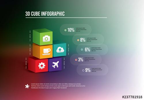 Stacked Cubes Infographic Layout - 237781918 - 237781918