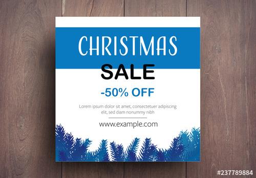 Christmas Sale Card Layout - 237789884 - 237789884