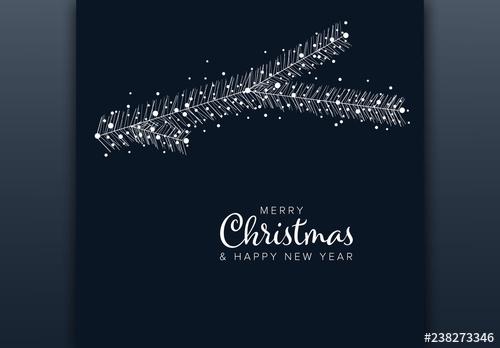 Minimalist Christmas Card Layout - 238273346 - 238273346