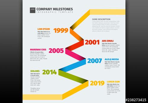 Zig-Zag Timeline Infographic Layout - 238273415 - 238273415