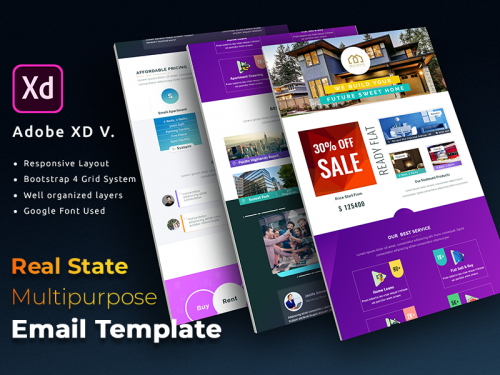 Email Newsletter Template With Adobe xd (Bootstrap 4) - email-newsletter-template-with-adobe-xd-bootstrap-4