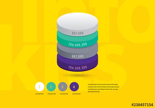 Infographic Layout with 3D Circular Elements - 238457154 - 238457154