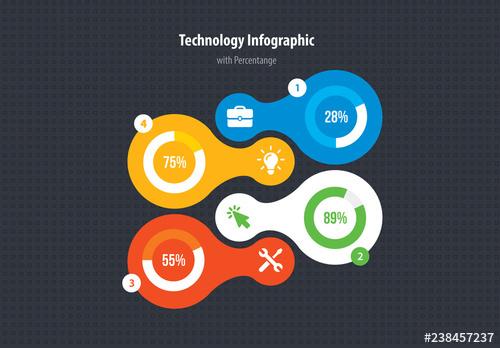 Infographic Layout with Circular Components - 238457237 - 238457237