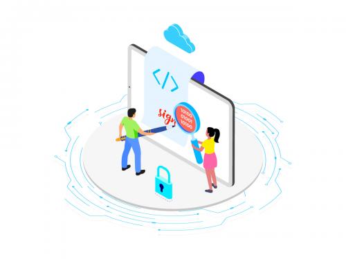 Encrypt Data on Blockchain Isometric Illustration 6 - TU - encrypt-data-on-blockchain-isometric-illustration-6-tu