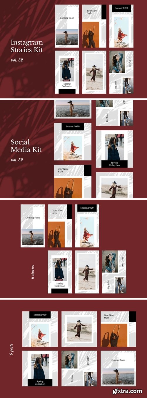 Instagram Stories Kit and Media Kit (Vol.52)