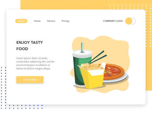 Enjoy Tasty Food flat concept design for Food Delivery - enjoy-tasty-food-flat-concept-design-for-food-delivery