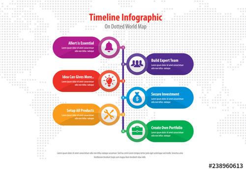 Infographic Layout with Colorful Banners - 238960613 - 238960613