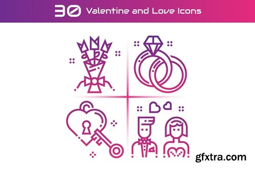 Valentine and Love Icons