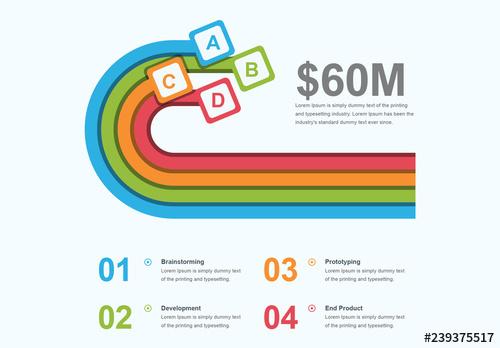 Infographic Layout with Multicolored Loop Element - 239375517 - 239375517