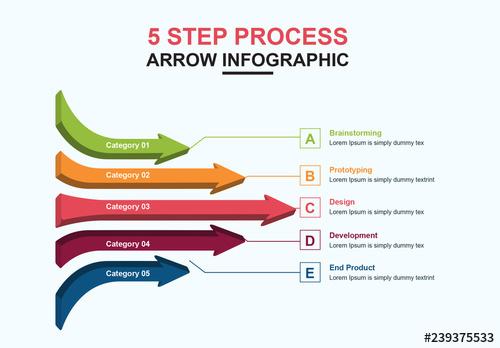 Infographic Layout with Arrow Elements - 239375533 - 239375533