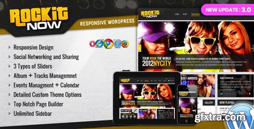 ThemeForest - Rockit Now v3.0 - Music Band WordPress Theme - 3278167