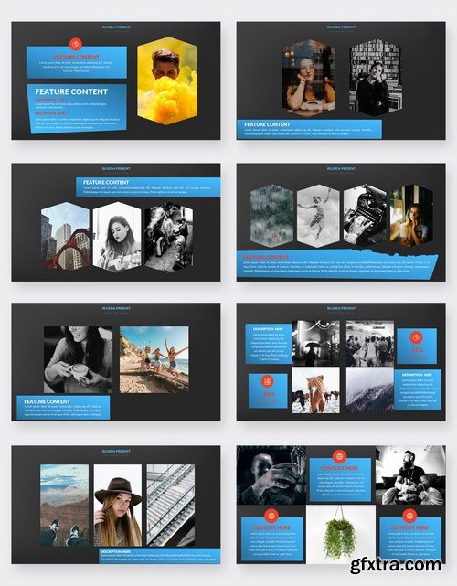 Blueda Powerpoint and Keynote Templates