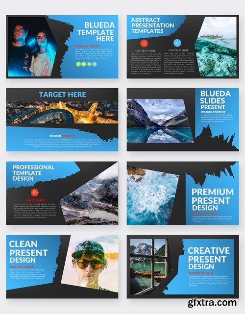 Blueda Powerpoint and Keynote Templates