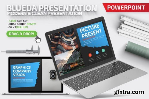 Blueda Powerpoint and Keynote Templates