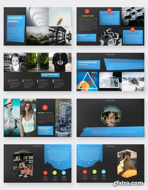 Blueda Powerpoint and Keynote Templates