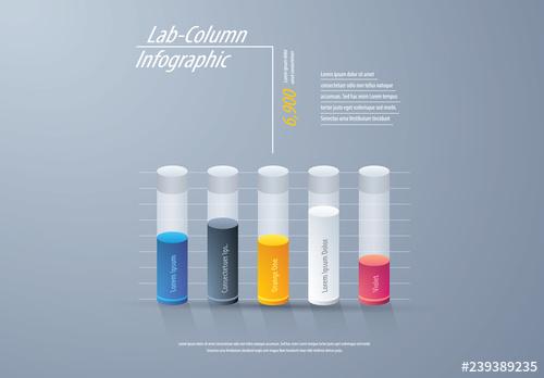 Cylinder Bar Graph Infographic Layout - 239389235 - 239389235