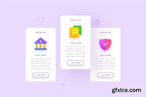 Colorful Finance, wallet, bank, Illustration Icons