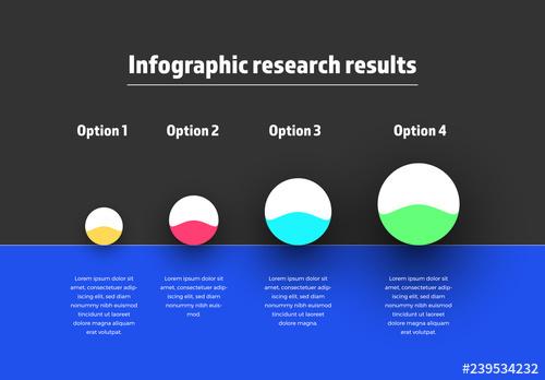 Infographic Circles With Color Waves Layout - 239534232 - 239534232