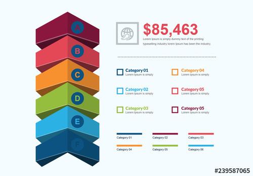 3D Arrow Infographic Layout - 239587065 - 239587065