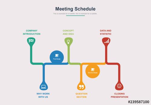 Meeting Schedule Infographic Layout - 239587100 - 239587100