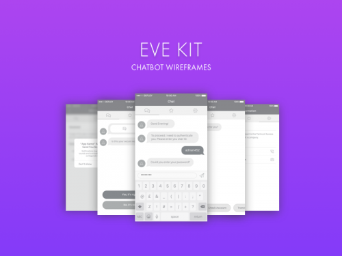 EVE KIT - Chatbot Wireframes - eve-kit-chatbot-wireframes