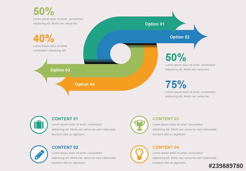 Arrow Process and Comparison Infographic Layout - 239889780 - 239889780