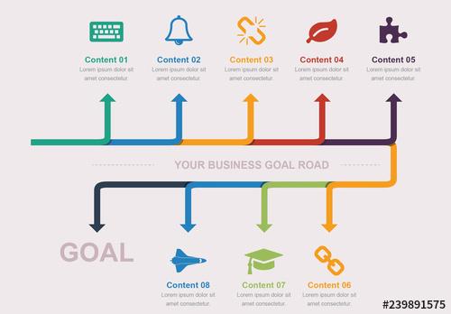 Arrow Process Timeline Infographic Layout - 239891575 - 239891575