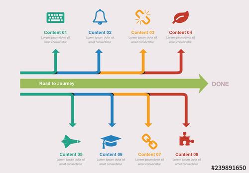 Arrow Process Timeline Infographic Layout - 239891650 - 239891650