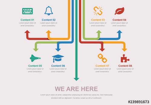 Arrow Process Timeline Infographic Layout - 239891673 - 239891673