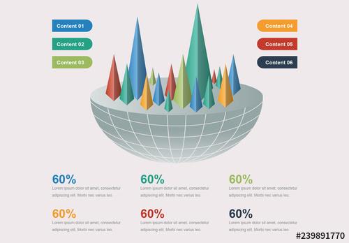 3D Mountain Analysis Infographic Layout - 239891770 - 239891770