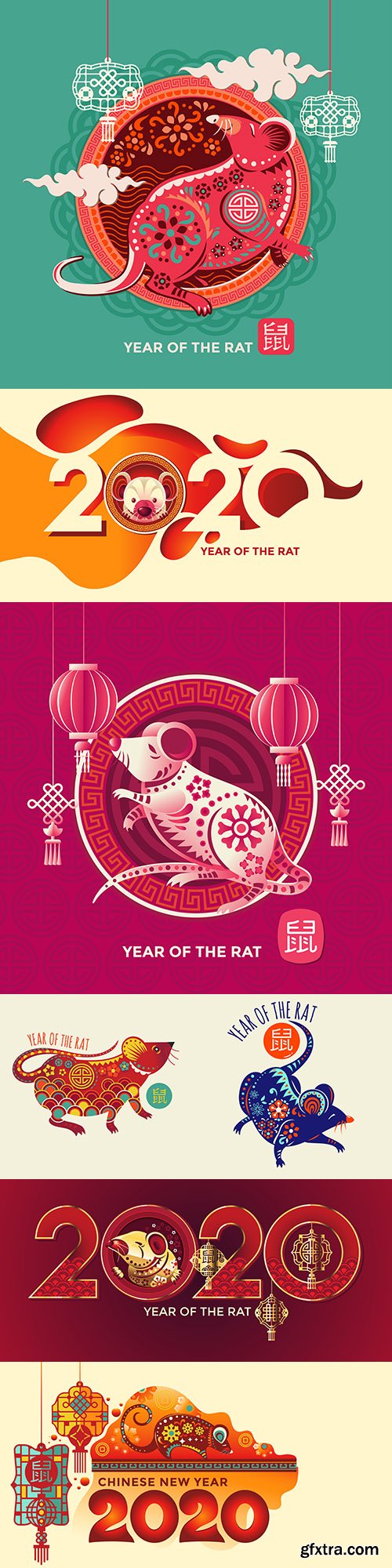 Happy Chinese New Year decorative backgrounds 12