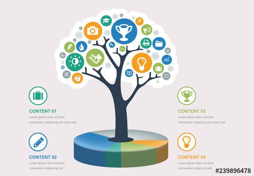 Icon Tree Infographic Layout - 239896478 - 239896478